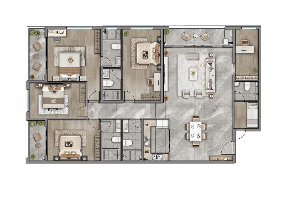 4 Bed Promax + Study + DSQ floor plan
