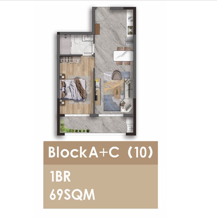 1 bed block a + c (10) floor plan