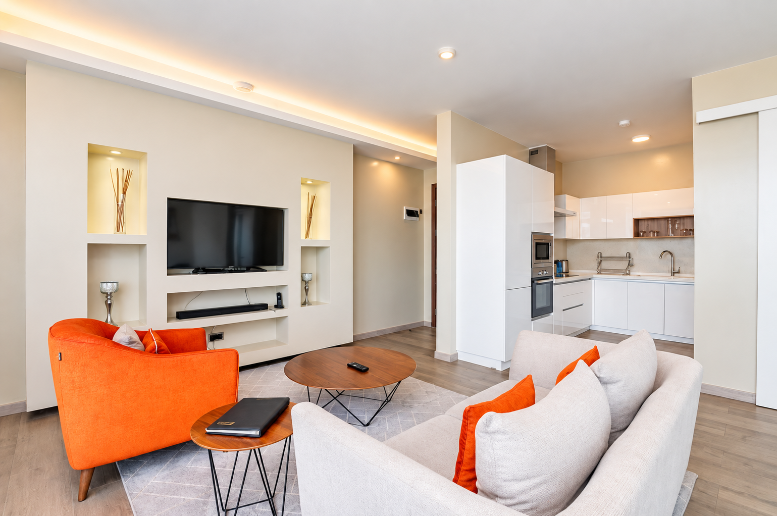 Konza furnished apartment living room