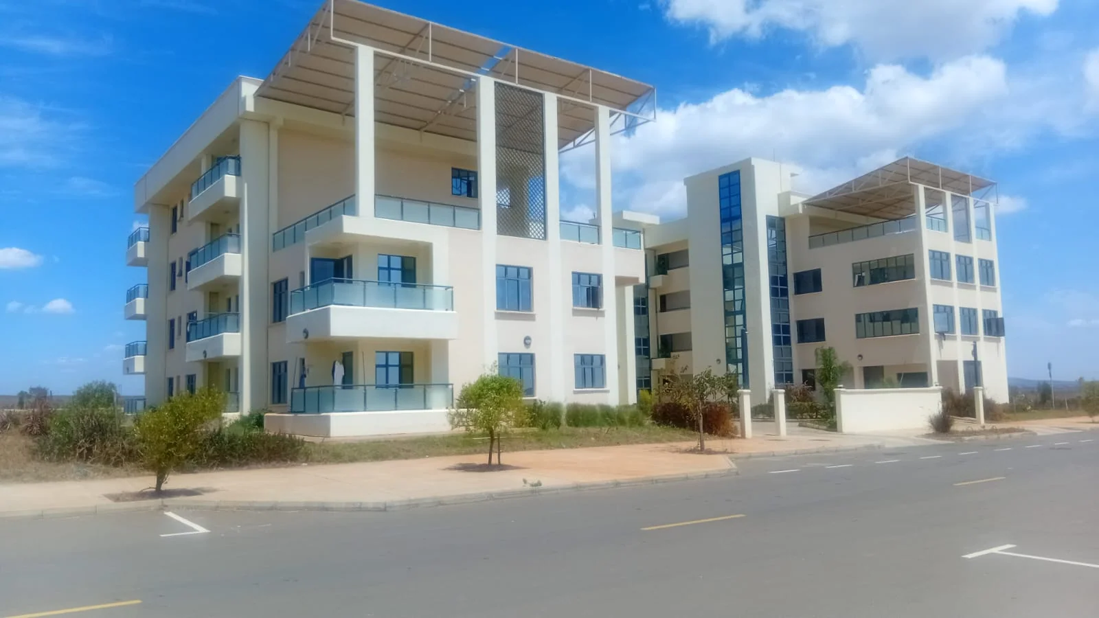 Konza serviced apartments exterior from the street